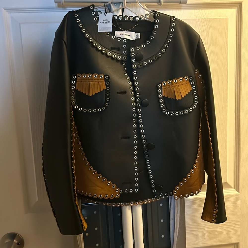 EXCLUSIVE COACH West Eyelet Cropped Jacket (Unisex)